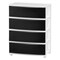 IRIS USA Plastic 4 Drawer Storage Cart, Organizer Unit for Bedroom, Closet, Kitchen, Bathroom, Laundry Room, Dorm